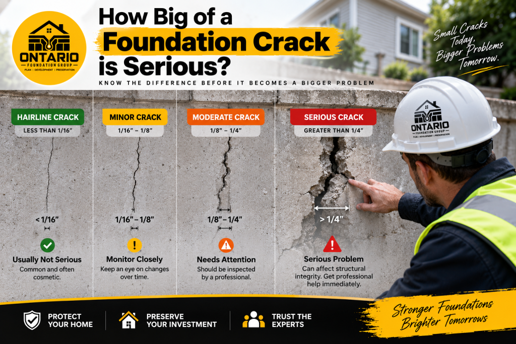 How big of a foundation crack is serious